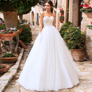 Princess Bridal Gown-Romantic Strapless Lace Up Wedding Dress | Wedding Dresses