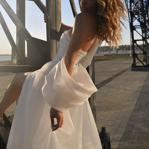 Strapless Wedding Dress-Romantic Bridal Gown Pearls | Wedding Dresses