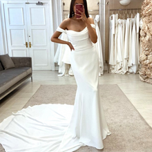 Load image into Gallery viewer, Beach Wedding Dress-Satin Mermaid Wedding Dress | Wedding Dresses
