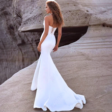 Load image into Gallery viewer, Mermaid Wedding Dress-Satin Strapless Beach Wedding Dress | Wedding Dresses

