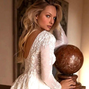 Lace Wedding Dress-Sexy V Neck Vintage Wedding Dress | Wedding Dresses