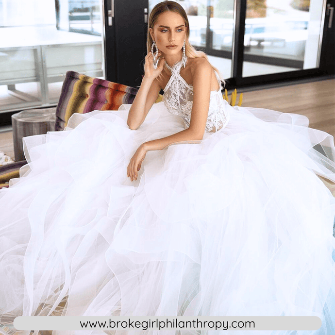 Sexy Halter Ball Gown Lace Wedding Dress Broke Girl Philanthropy