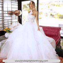 Load image into Gallery viewer, Halter Neck Wedding Dress- Ball Gown Lace Wedding Dress | Wedding Dresses
