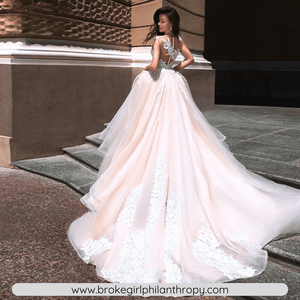 Lace Wedding Dress-Sexy Illusion Wedding Dress-Chapel Train | Wedding Dresses