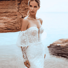 Load image into Gallery viewer, Mermaid Wedding Dress-Vintage Beach Wedding Dress | Wedding Dresses
