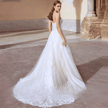 Load image into Gallery viewer, Sexy Open Back Sweetheart Tulle Beach Wedding Dress Broke Girl Philanthropy
