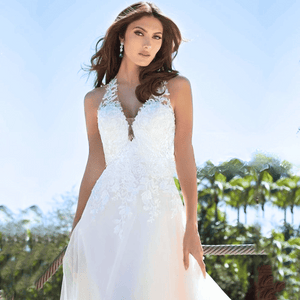 Sexy Wedding Dress | Halter Neck Backless Bridal Gown | Wedding Dresses
