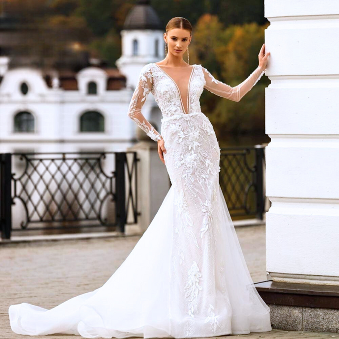 Mermaid Wedding Dress-Sexy Backless Lace Vintage Wedding Dress | Wedding Dresses