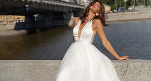 Sexy Wedding Dress-Princess Halter Neck Beach Wedding Dress | Wedding Dresses