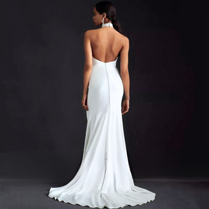 Halter Neck Mermaid Wedding Dress-Simple Sexy Wedding Dress | Wedding Dresses