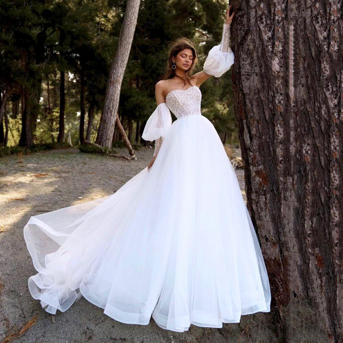 Sexy Wedding Dress-Sweetheart Bohemian Princess Bridal Gown Broke Girl Philanthropy