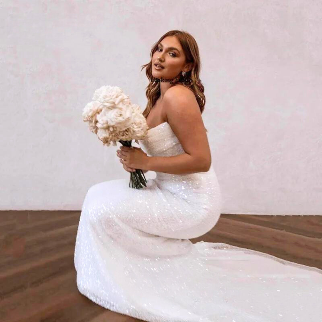 Sexy Mermaid Wedding Dress in Off Shoulder Design