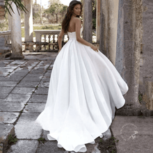 Load image into Gallery viewer, Simple Beach Wedding Dress-Strapless Bridal Gown | Wedding Dresses
