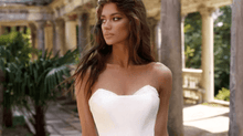 Load image into Gallery viewer, Simple Beach Wedding Dress-Strapless Bridal Gown | Wedding Dresses
