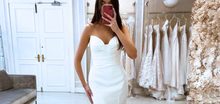 Load image into Gallery viewer, Simple Mermaid Wedding Dress-Satin Off the Shoulder Bridal Gown | Wedding Dresses
