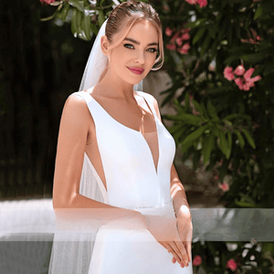Mermaid Wedding Dress-Simple Backless Bridal Gown | Wedding Dresses