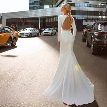 Load image into Gallery viewer, Simple Mermaid Wedding Dress- Long Sleeve Mermaid Wedding Gown | Wedding Dresses
