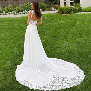 Simple Wedding Dress-Chiffon Beach Wedding Dress | Wedding & Bridal Party Dresses