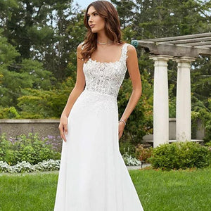 Simple Wedding Dress-Chiffon Beach Wedding Dress | Wedding & Bridal Party Dresses