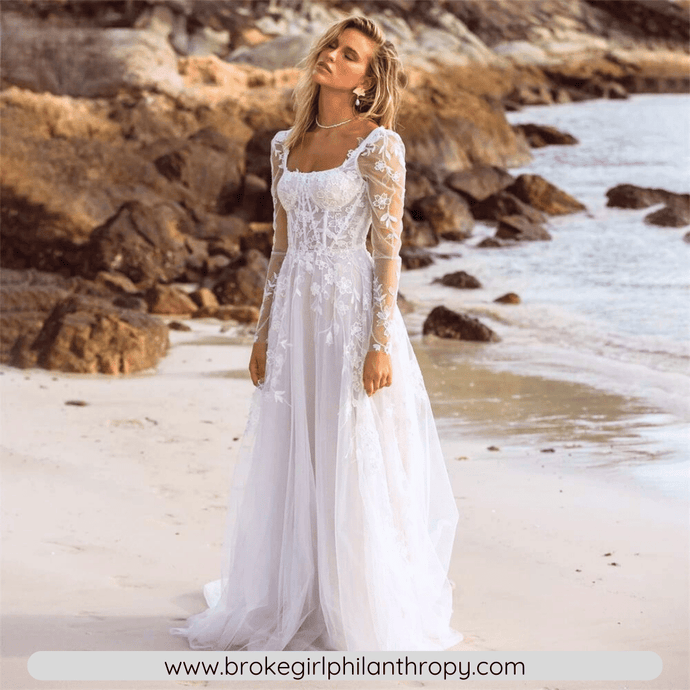 Beach Wedding Dress-Bohemian Backless Wedding Dress | Wedding Dresses