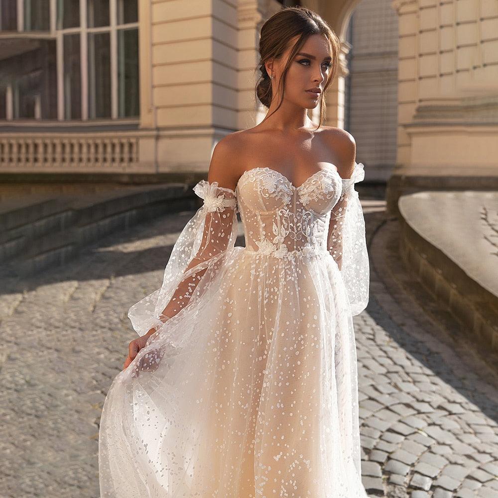 Beach Wedding Dress-Strapless Sweetheart Beach Wedding Dress | Wedding Dresses