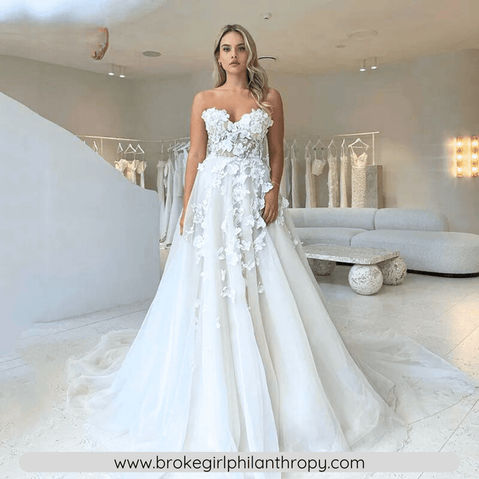 Lace Wedding Dress-Sweetheart 3D Flower Lace Wedding Dress | Wedding Dresses