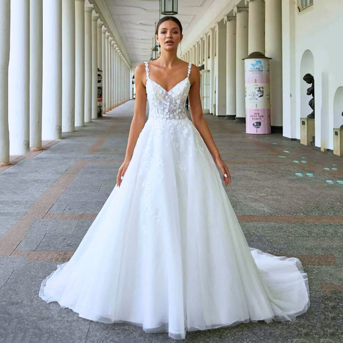 Sweetheart Wedding Dress- 3D Flower Lace Wedding Dress | Wedding Dresses