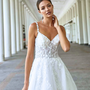 Sweetheart Wedding Dress- 3D Flower Lace Wedding Dress | Wedding Dresses