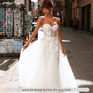 Beach Wedding Dress-Sweetheart A Line Lace Wedding Dress | Wedding Dresses