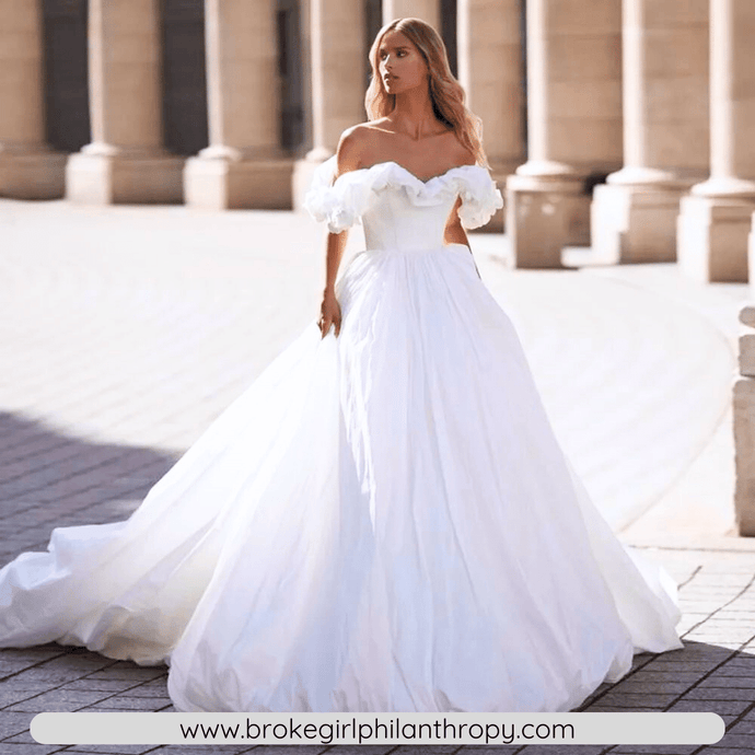 Sweetheart Backless Tulle Puffy Skirt Bridal Gown Broke Girl Philanthropy