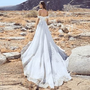 Lace Wedding Dress-Sweetheart Vintage Wedding Dress-Chapel Train | Wedding Dresses