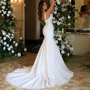 Mermaid Wedding Dress-Sweetheart Lace Wedding Dress- Flowers & Beading | Wedding Dresses