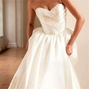 Sweetheart Wedding Dress with Bow Back Detail