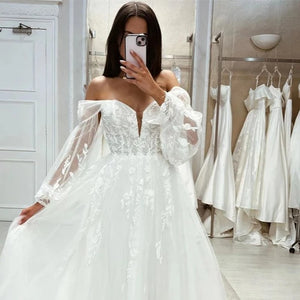 Vintage Wedding Dress-Lace A-Line Backless Bridal Gown | Wedding Dresses