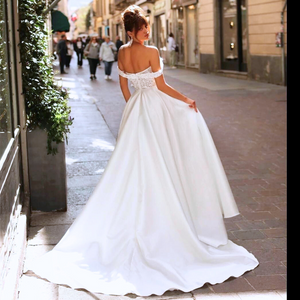 Backless Wedding Dress-Vintage Lace A Line Bridal Gown | Wedding Dresses