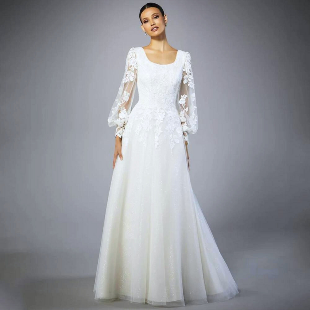 Vintage Wedding Dress- Lace Lantern Sleeve Bridal Gown | Wedding Dresses