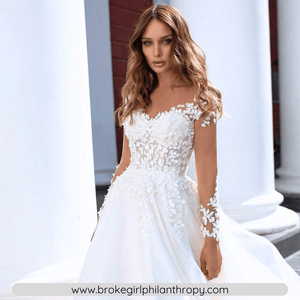 Vintage Lace Wedding Dress- Long Sleeve Princess Wedding Dress | Wedding Dresses