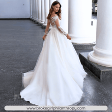 Load image into Gallery viewer, Vintage Lace Wedding Dress- Long Sleeve Princess Wedding Dress | Wedding Dresses
