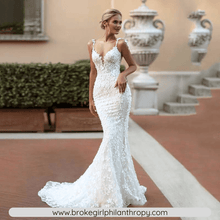 Load image into Gallery viewer, Vintage Wedding Dress-Lace Mermaid Wedding Dress | Wedding Dresses
