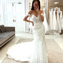 Load image into Gallery viewer, Mermaid Wedding Dress-Vintage Flower Lace Wedding Dress | Wedding Dresses
