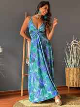 Load image into Gallery viewer, Womens Cami Dress | Twisted Printed V-Neck Cami Dress | maxi dress
