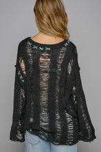 Load image into Gallery viewer, Distressed Long Sleeve Top | Dropped Shoulder Knit Top
