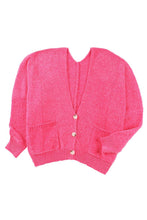 Load image into Gallery viewer, Rose Buttons Front Pocketed Sweater Cardigan | Tops/Sweaters &amp; Cardigans
