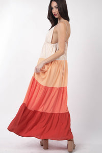 Multi-Color Maxi Dress | Summer Tiered Cami Dress