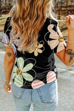 Load image into Gallery viewer, Womens Floral TShirt | Flower Round Neck Short Sleeve T-Shirt | Top
