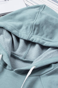 Blue Kangaroo Pocket Oversized Hoodie with Slits | Tops/Sweatshirts & Hoodies