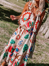 Load image into Gallery viewer, Maxi Dress | Printed Ruffle Hem Layered Dress
