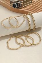 Load image into Gallery viewer, Beaded Bracelet Set | Gold 7 PC Minimalist Luxury Bracelet Set
