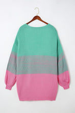 Load image into Gallery viewer, Rose Pompom Color Block Open Front Cardigan | Tops/Sweaters &amp; Cardigans
