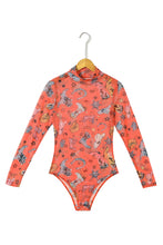 Load image into Gallery viewer, Orange Rodeo Bound Printed Long Sleeve Bodysuit
